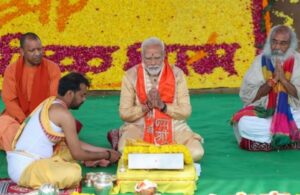 PM Modi lays foundation stone of Kalki Dham temple in UP's Sambhal