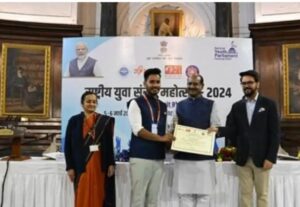 Yatin Bhaskar Duggal Wins First Prize in National Youth Parliament Festival 2024