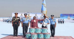 Murmu presents President's Standard and Colours to four IAF units