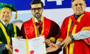 Actor Ram Charan awarded honorary doctorate in literature from Vels University