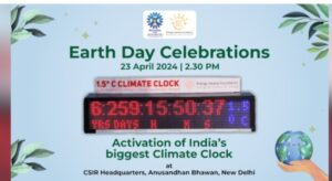 India’s biggest Climate Clock activated at CSIR Hq to celebrate Earth Day