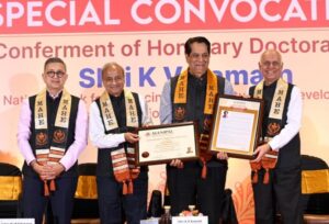 MAHE confers honourary doctorate on K.V. Kamath