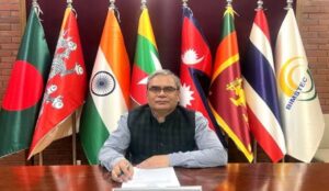 BIMSTEC Secretary General Indra Mani Pandey on a two day visit to India