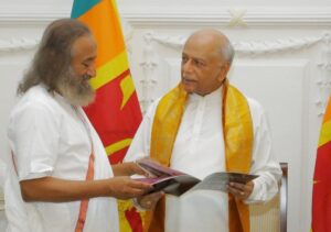 Sri Sri Ravi Shankar Receives First Stamp Released Commemorating Completion Of 200 Years Of Indian Origin Tamils In Sri Lanka
